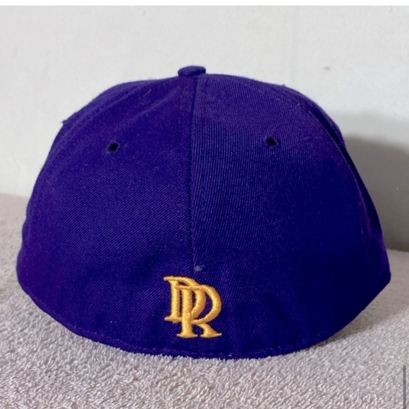 Vintage DeLong Royal Purple Yellow D’Arcy Ranch Golf Club Embroidered Logo 7 3/8 - Picture 9 of 11